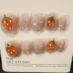 Strawberry Press-On Nails